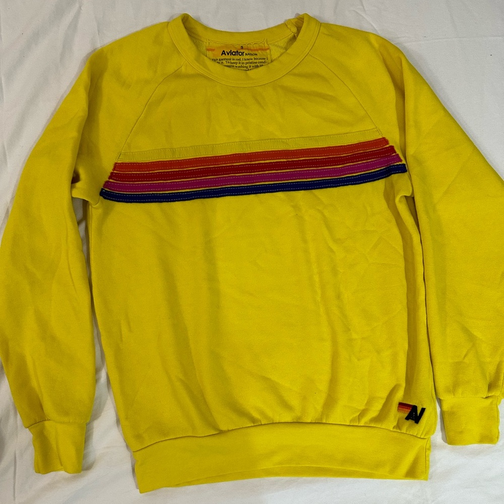 Aviator nation yellow sweatshirt